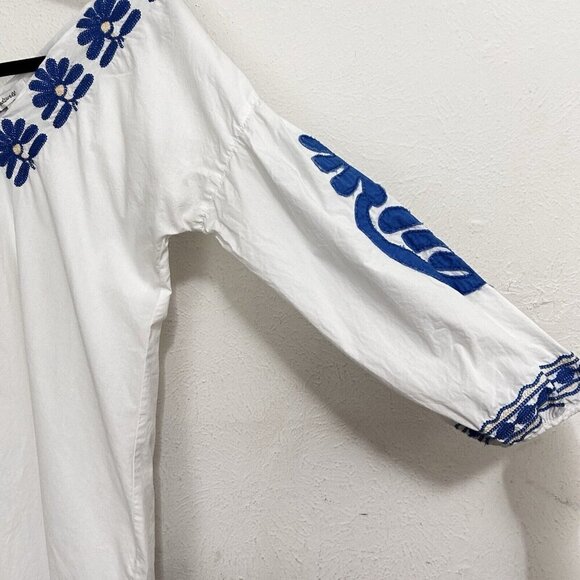 MADEWELL Embroidered Blanca Dress Size XS Short Shift Summer Vacation Date Boho - Picture 4 of 13